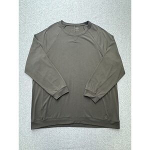 Cozy Earth‎ Sweatshirt Mens 3XL XXXL Olive Bamboo Viscose Blend Pullover Stretch